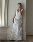Vintage 90s Classic Satin Bridal Skirt