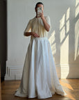 Vintage 90s Princess Satin Bridal Skirt