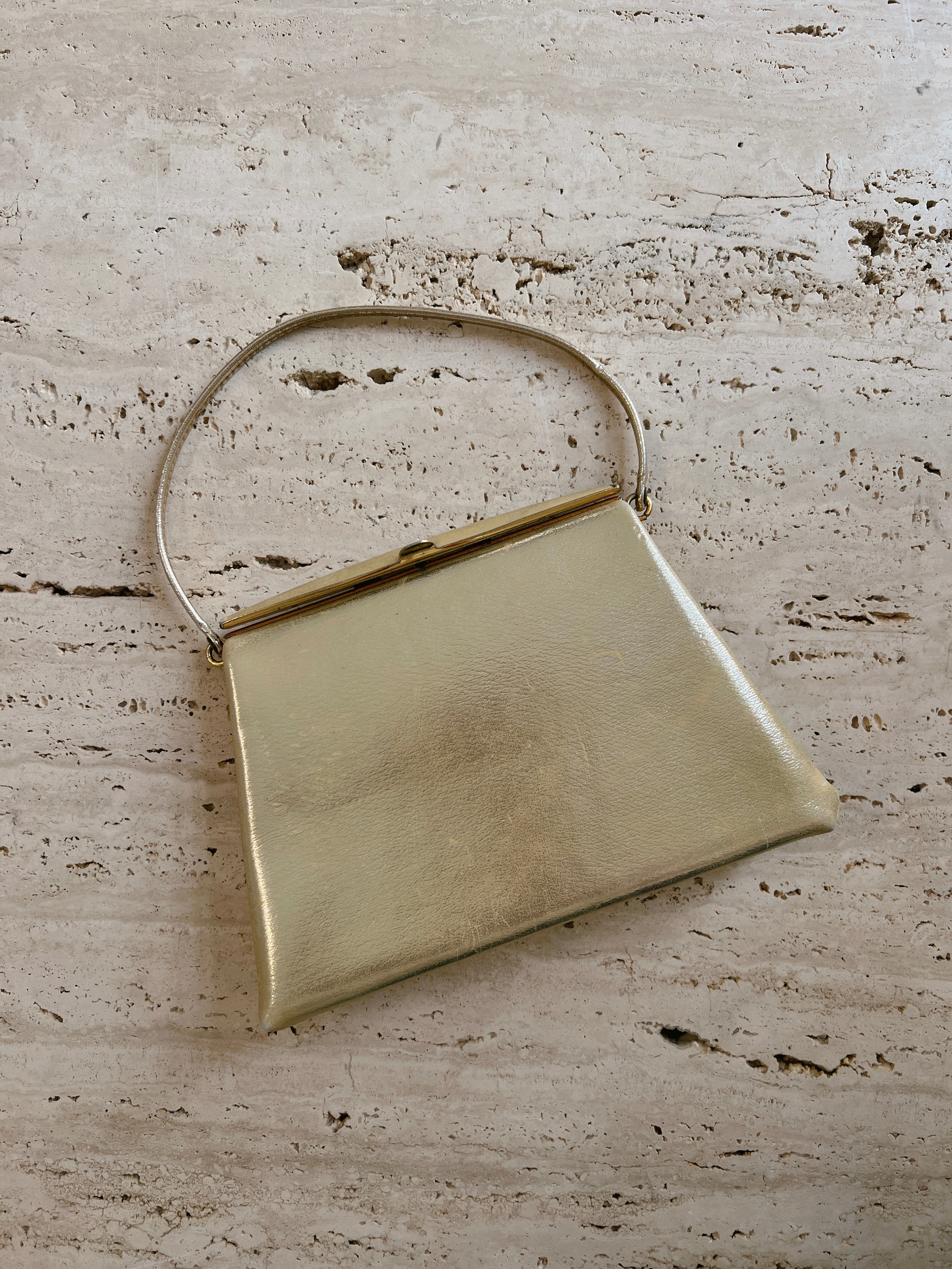 Vintage Gold Structured Purse