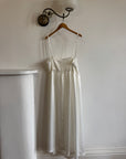 Vintage 90s Christian Dior Babydoll Satin Slip Dress Ivory