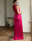 Vintage Valentino Pure Silk Organza Petal Gown Fuschia