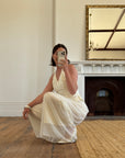 Vintage 80s Jacquard and Chiffon Bridal Pantsuit
