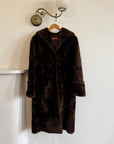 Vintage 70s Chocolate Fur Chunky Coat