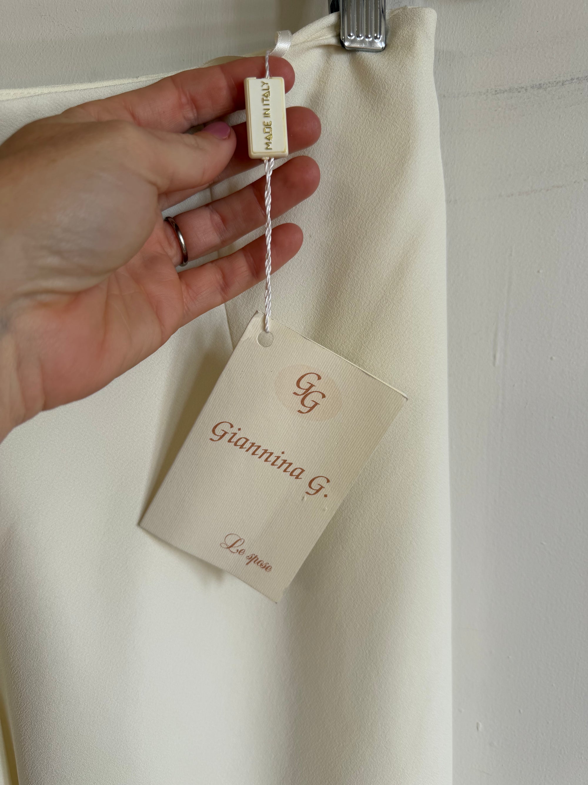 Vintage 90s Italian Sheer Embroidered Tulle 3 Piece Bridal Set