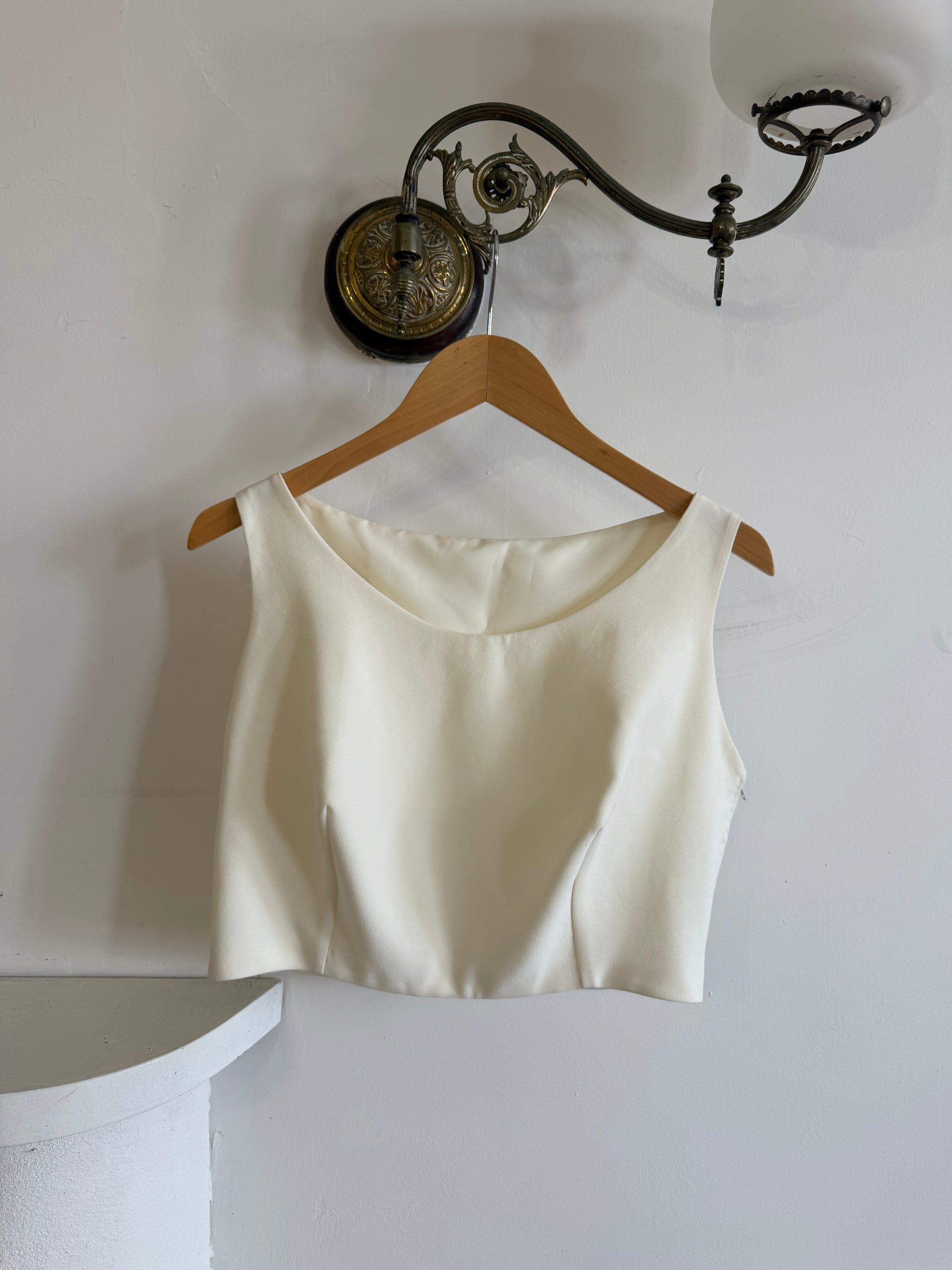 Vintage 90s Italian Sheer Embroidered Tulle 3 Piece Bridal Set