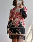 Vintage 2003 Chanel Fringed Knit Mini Dress