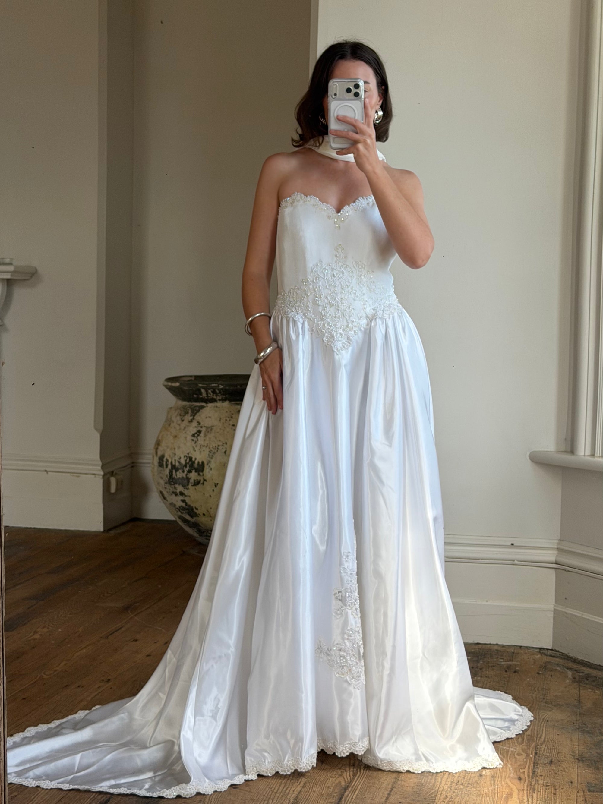 y2k wedding dress Vintage Y2K Pintuck Pearl Sweetheart Wedding Dress – Call Me The Breeze