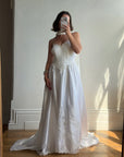 Vintage Y2K Pintuck Pearl Sweetheart Wedding Dress