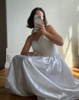Vintage Y2K Pintuck Pearl Sweetheart Wedding Dress