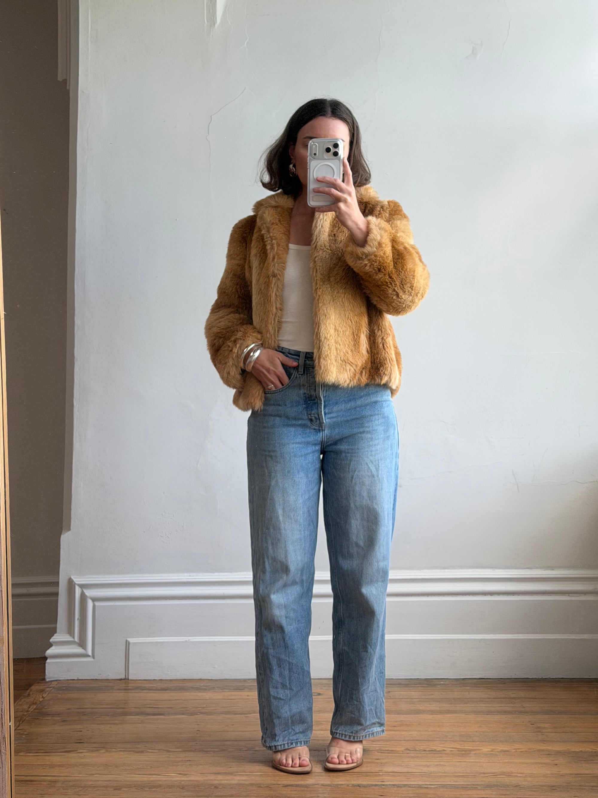 Vintage 70s Faux Fur Caramel Jacket