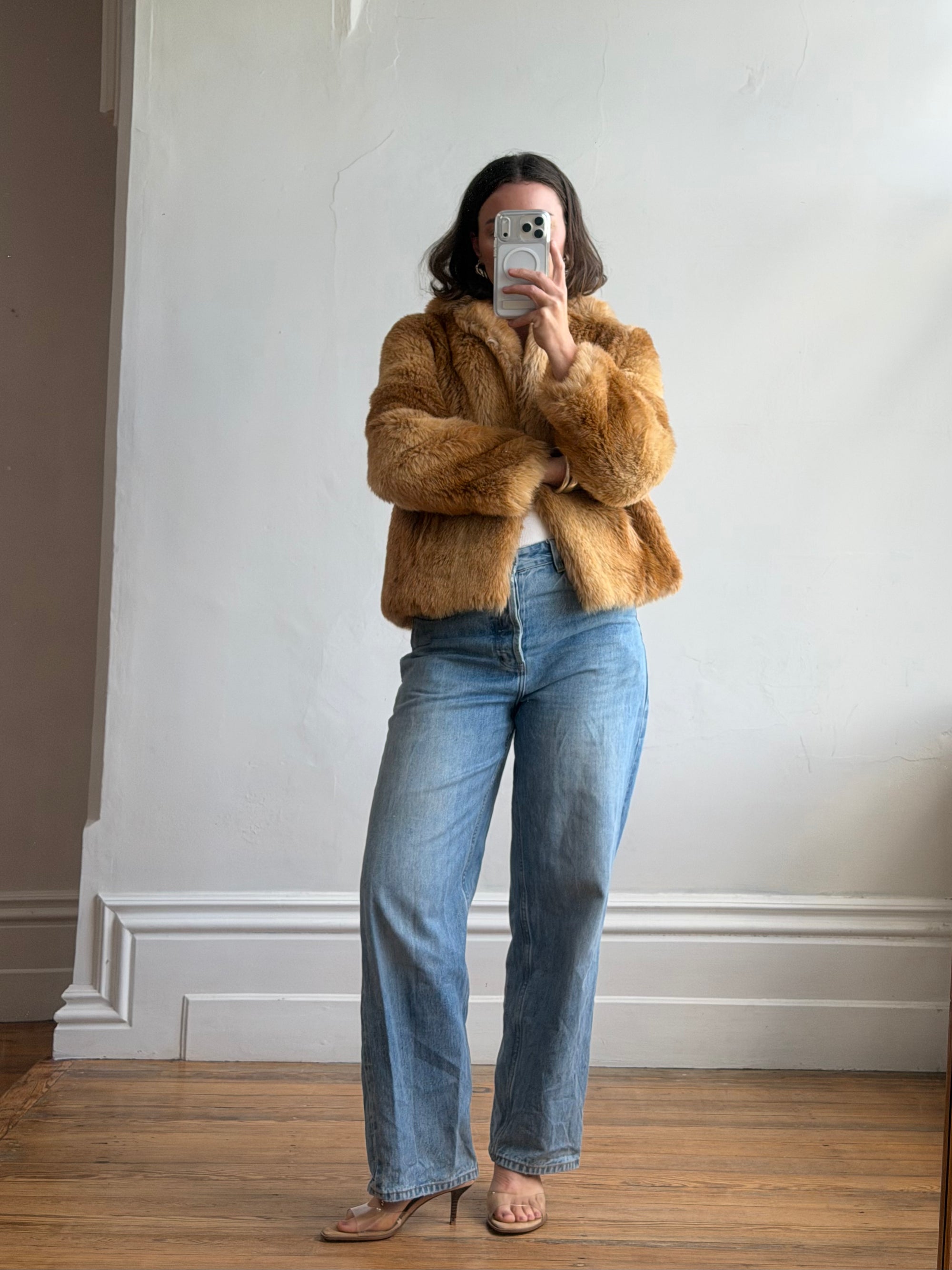Vintage 70s Faux Fur Caramel Jacket