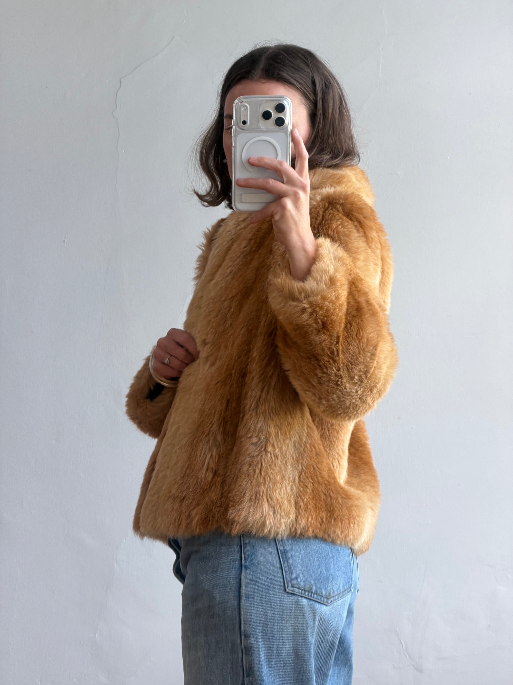Vintage 70s Faux Fur Caramel Jacket