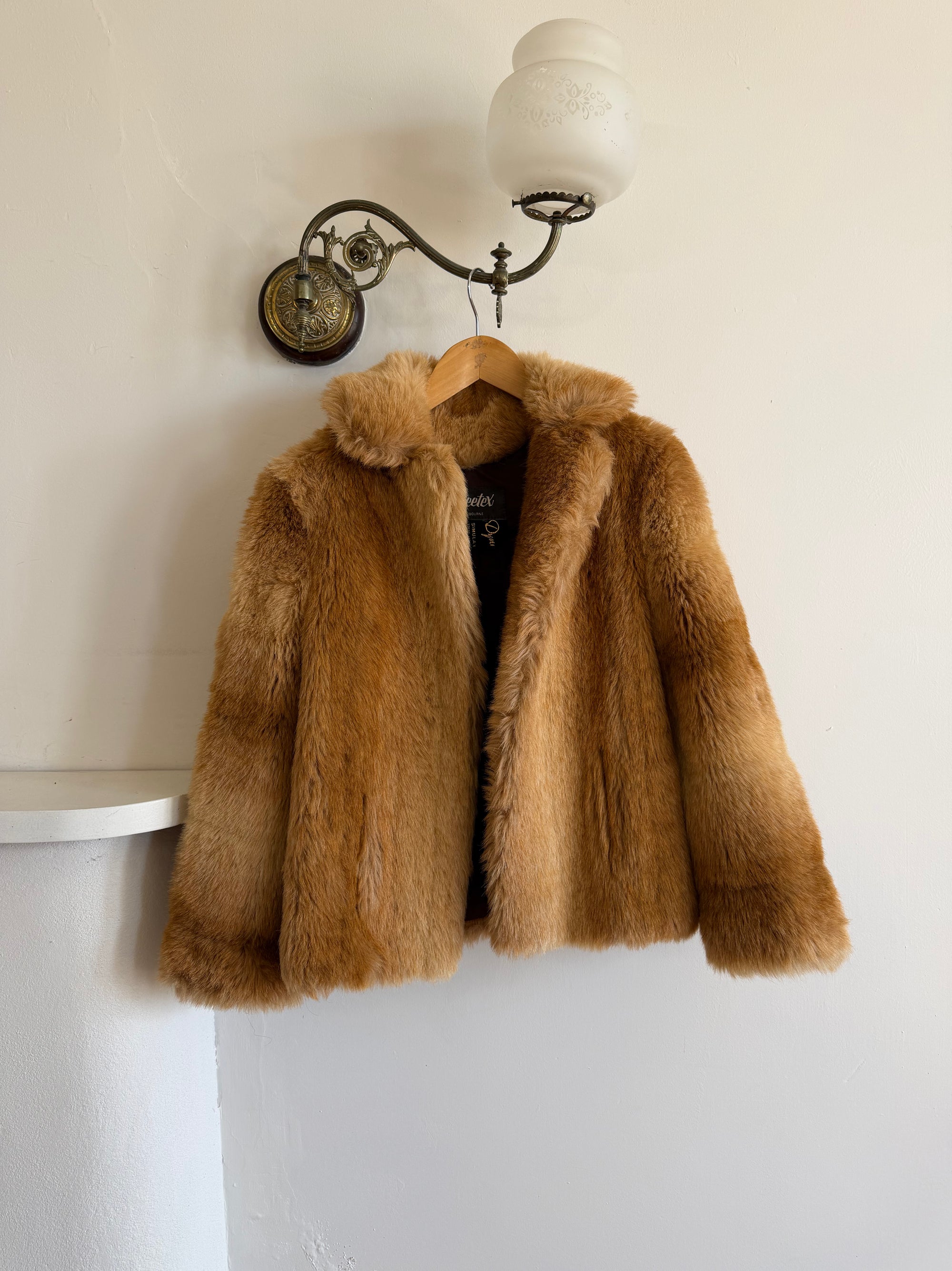 Vintage 70s Faux Fur Caramel Jacket