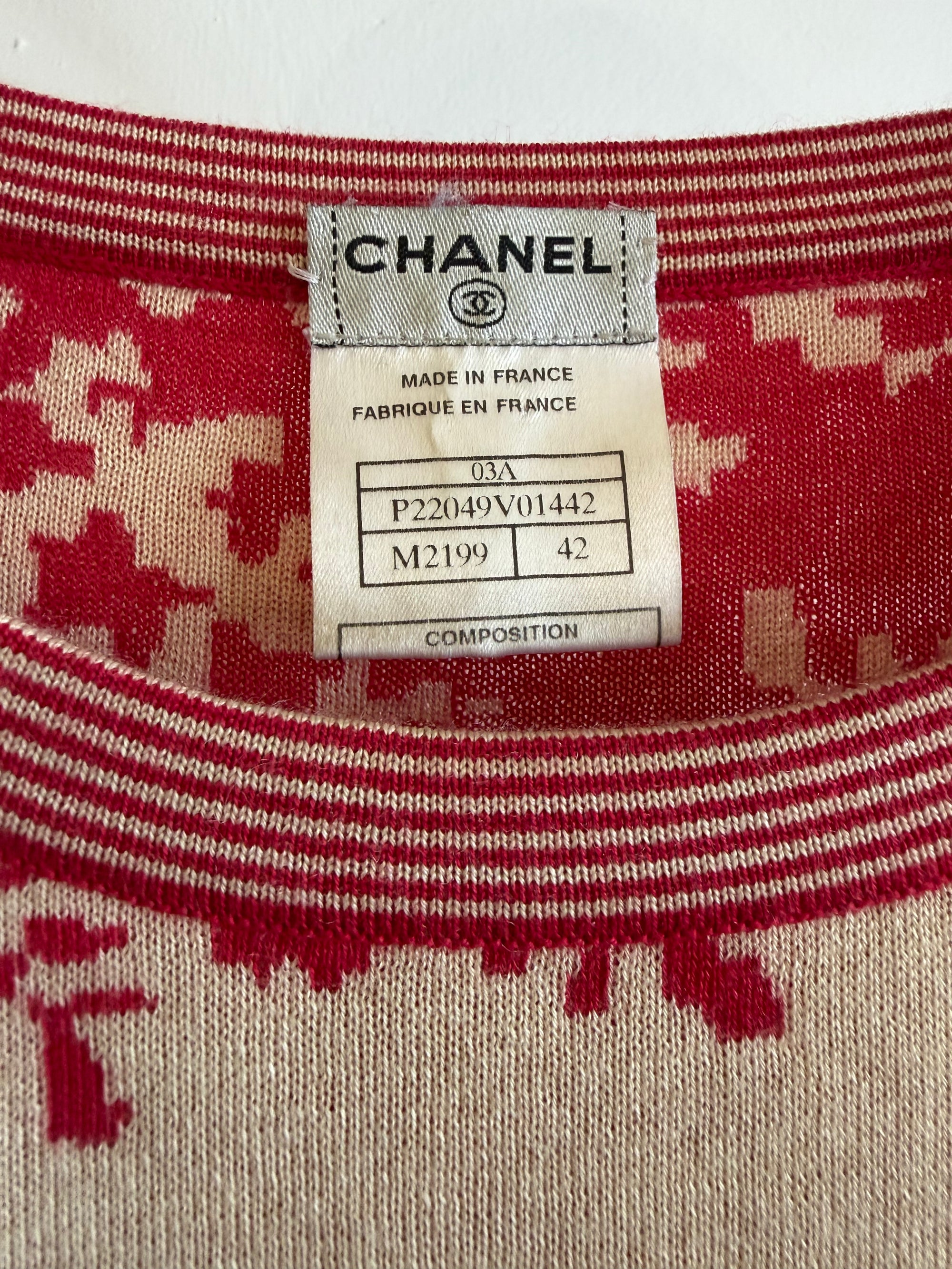 Vintage 2003 Chanel Fringed Knit Mini Dress