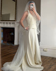 Vintage Long Cathedral Tulle Bridal Veil Ivory White
