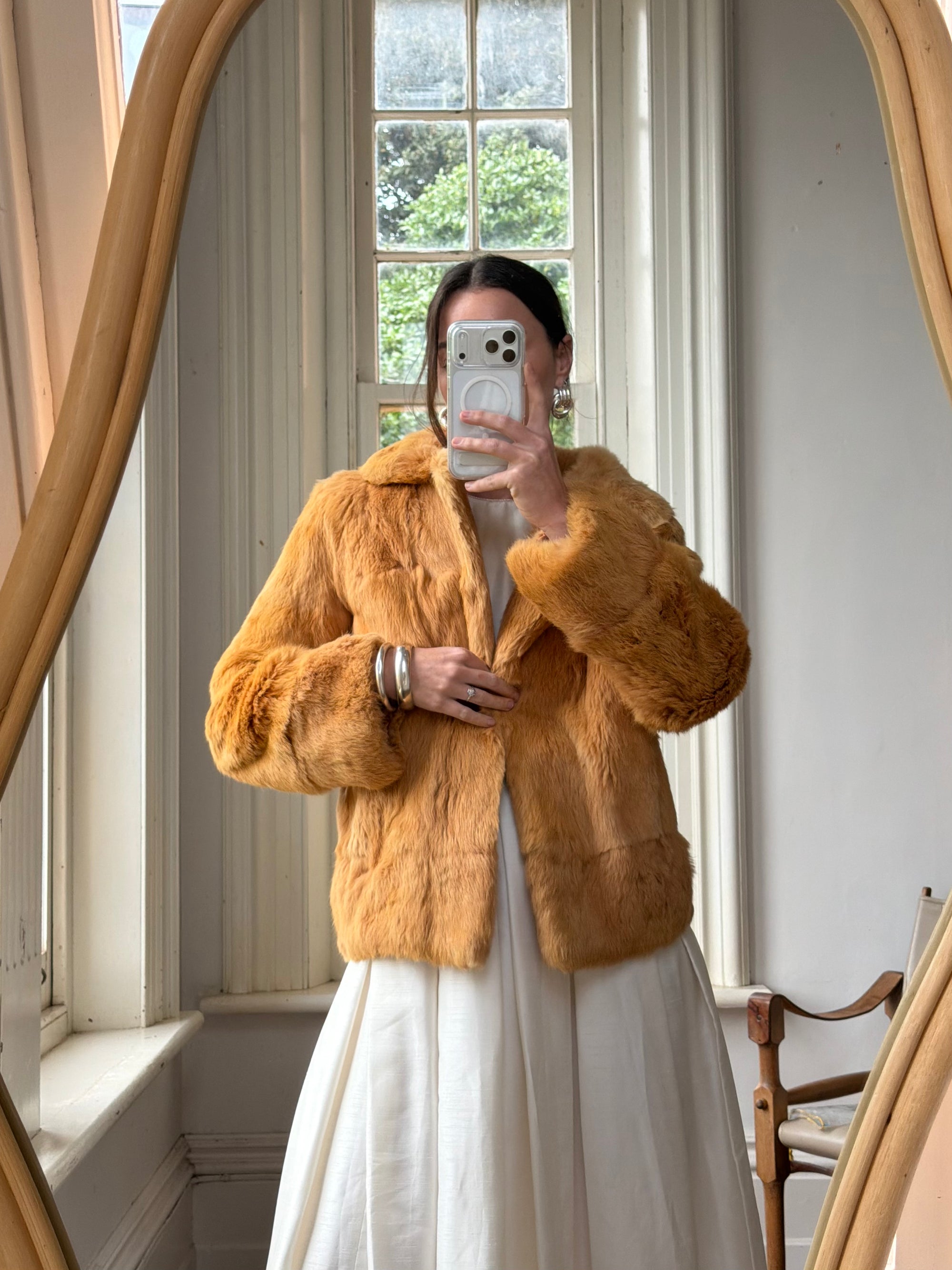 Vintage 70s Honey Caramel Fur jacket