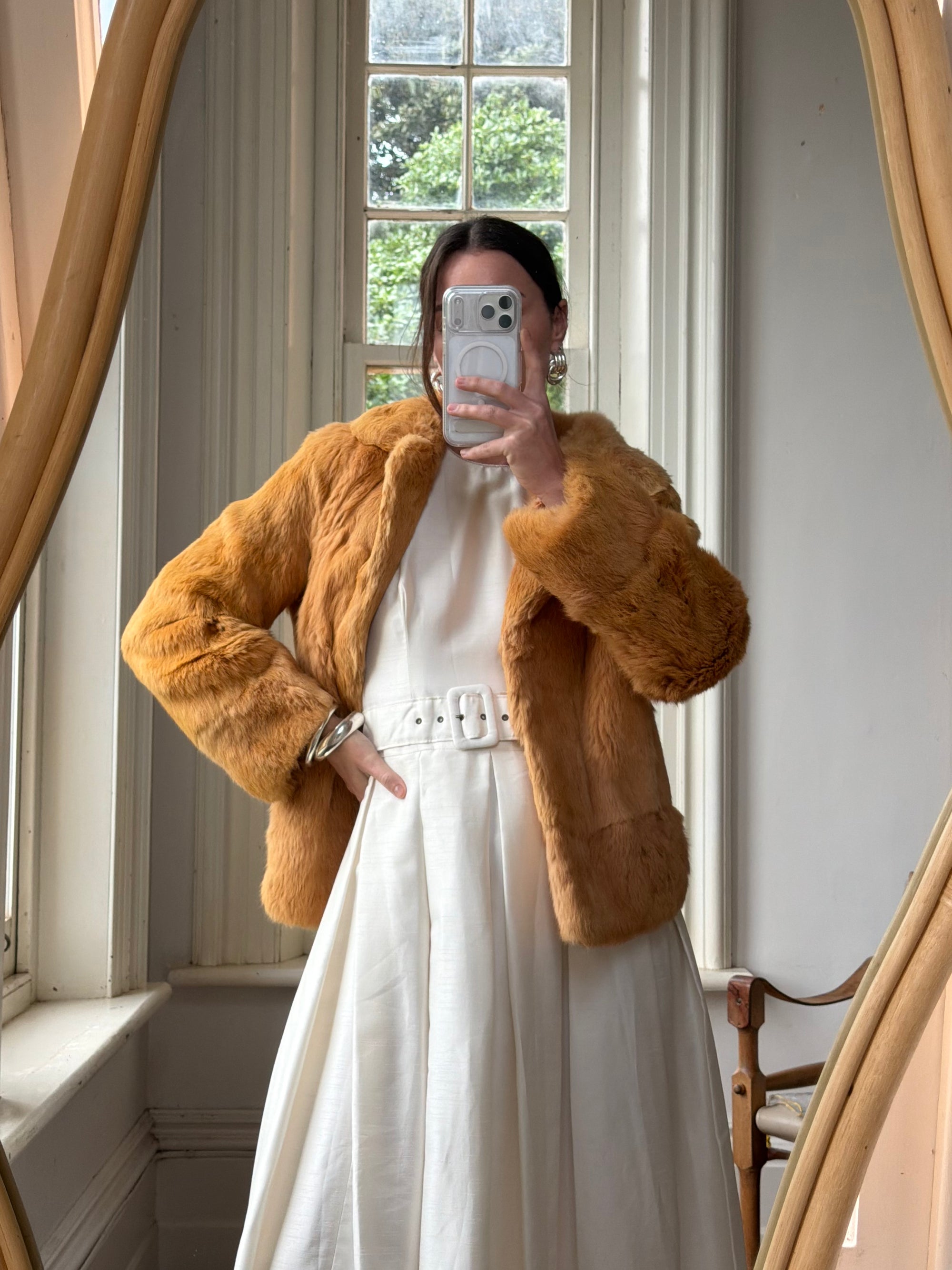 Vintage 70s Honey Caramel Fur jacket