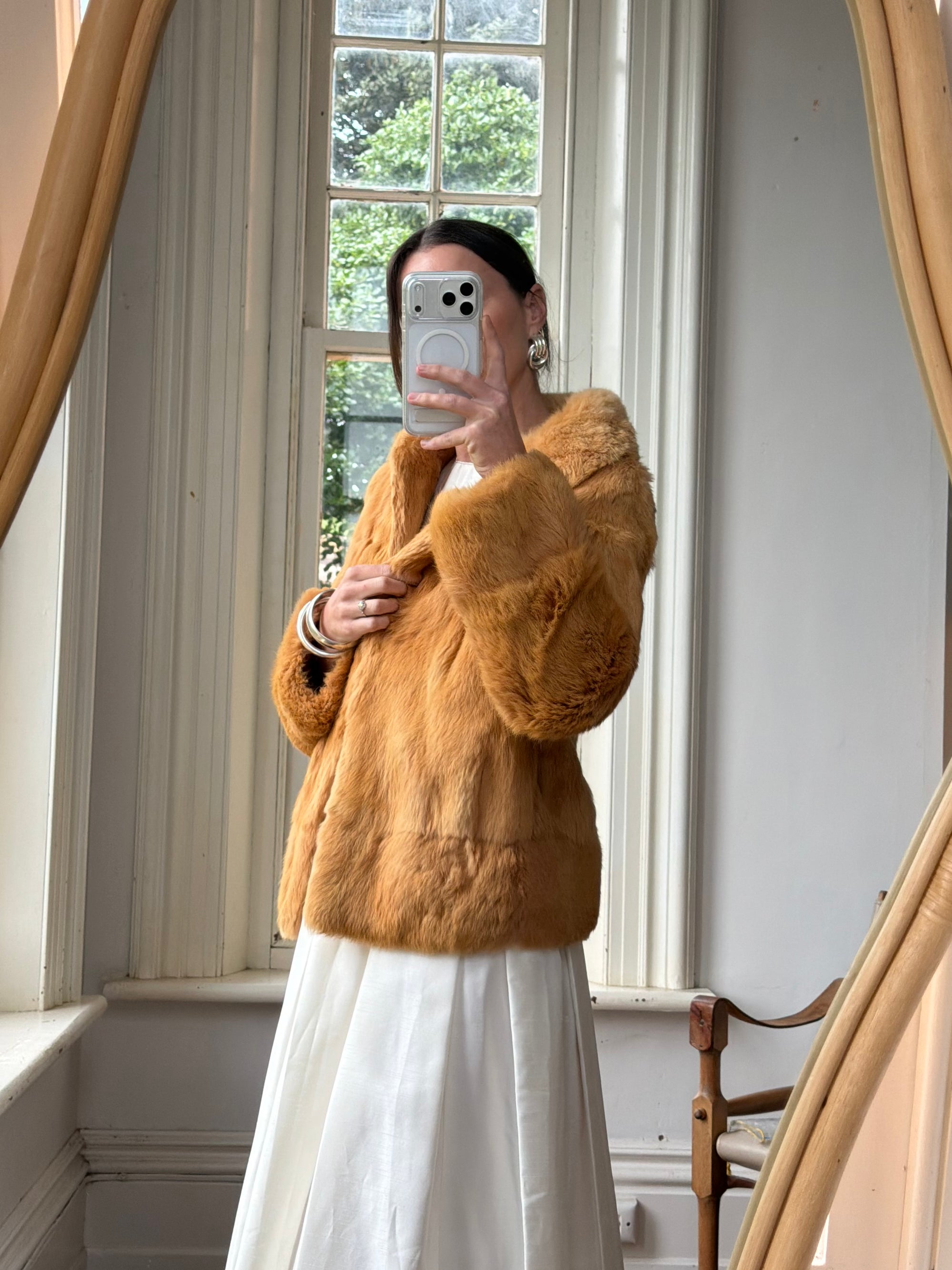 Vintage 70s Honey Caramel Fur jacket