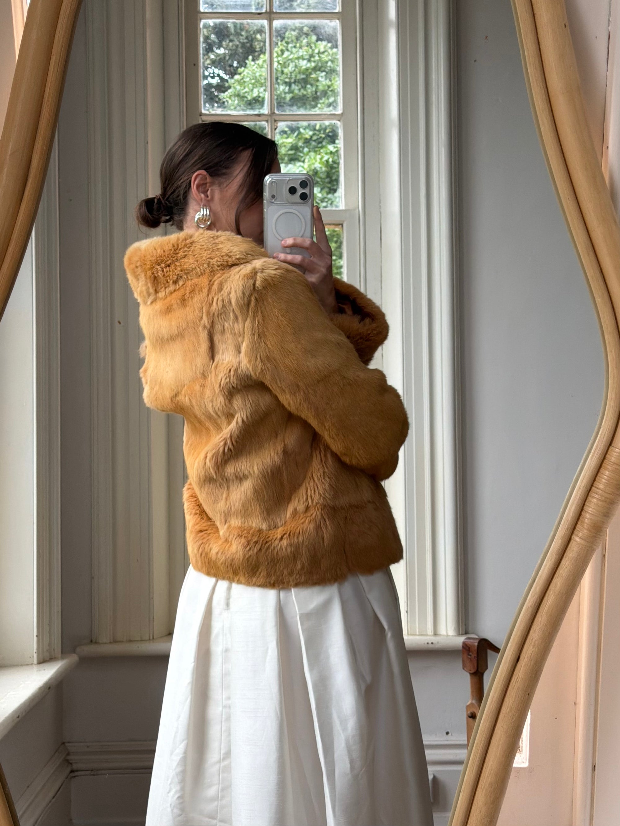 Vintage 70s Honey Caramel Fur jacket