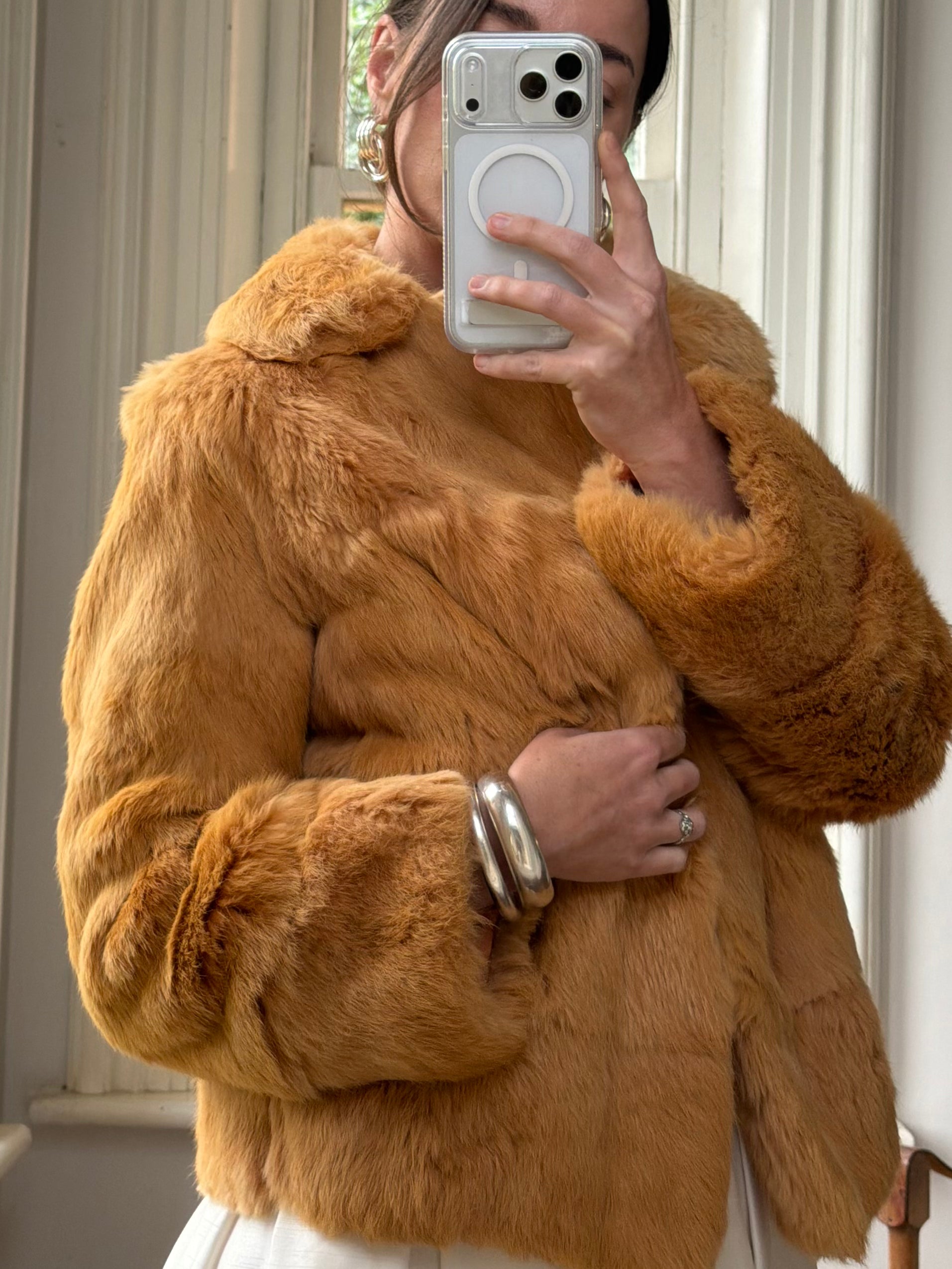 Vintage 70s Honey Caramel Fur jacket