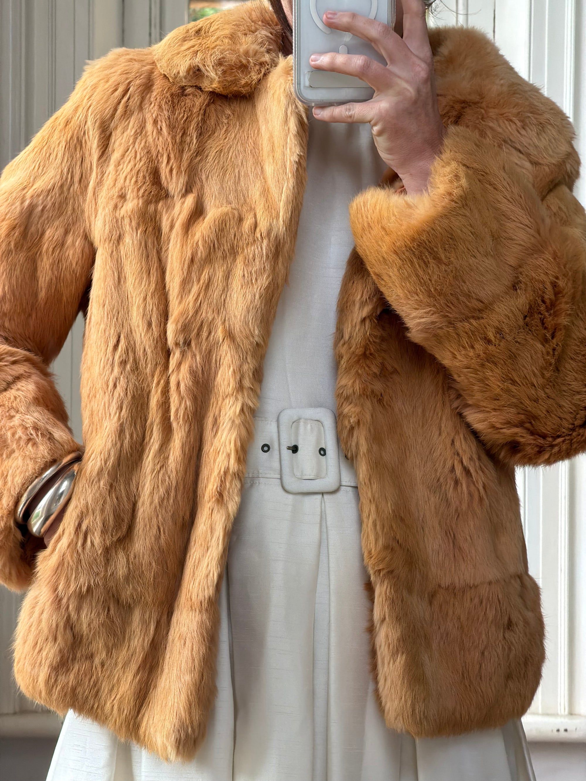 Vintage 70s Honey Caramel Fur jacket