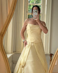 Vintage 90s Italian Butter Double Strap Corset and Tulle Rosette Skirt Set