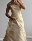 Vintage 90s Italian Butter Double Strap Corset and Tulle Rosette Skirt Set