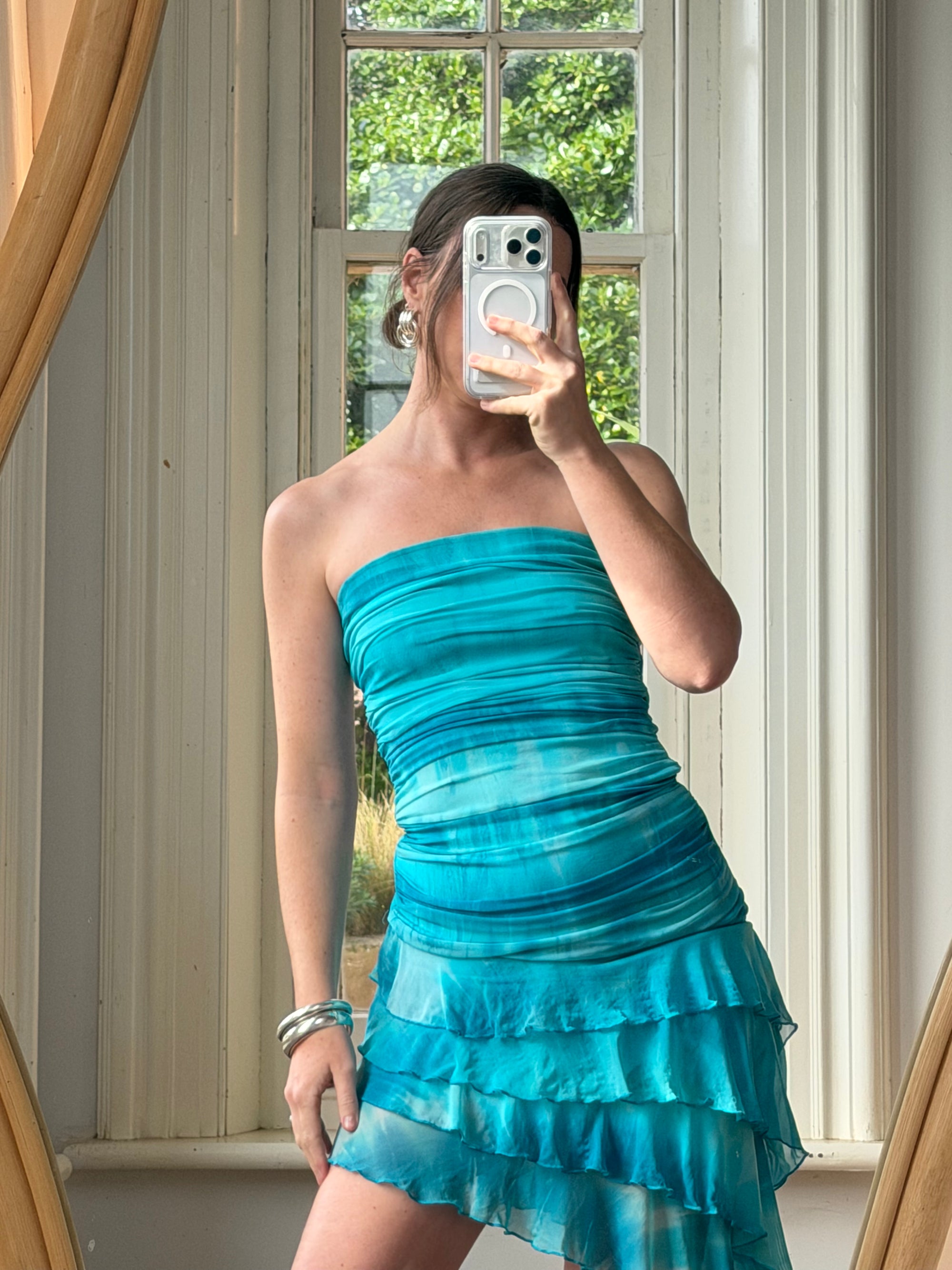 Vintage Y2K Holiday Fairy Dress Ocean