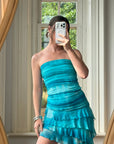 Vintage Y2K Holiday Fairy Dress Ocean