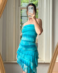 Vintage Y2K Holiday Fairy Dress Ocean