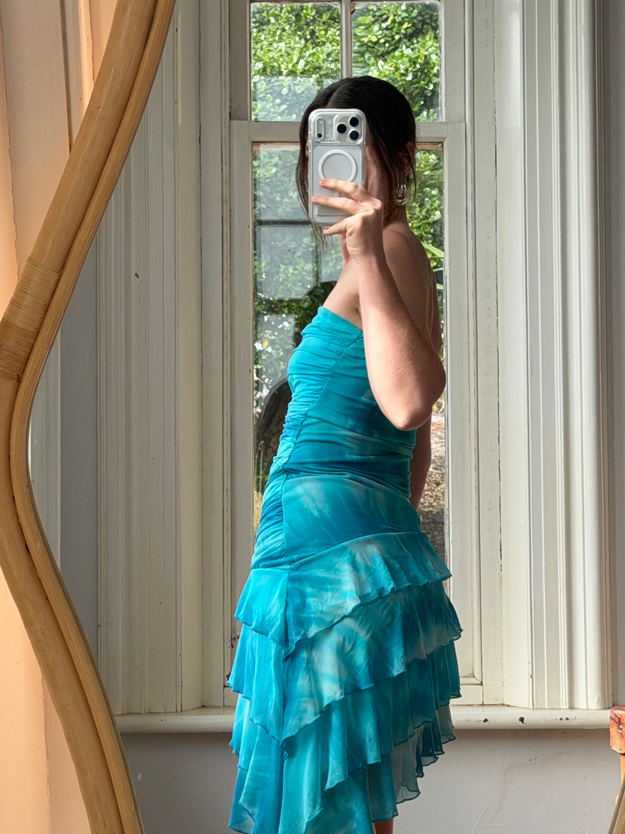 Vintage Y2K Holiday Fairy Dress Ocean