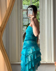 Vintage Y2K Holiday Fairy Dress Ocean