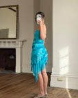 Vintage Y2K Holiday Fairy Dress Ocean