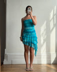 Vintage Y2K Holiday Fairy Dress Ocean