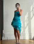Vintage Y2K Holiday Fairy Dress Ocean