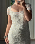Vintage Y2K Crystal Cap Sleeve Bridal Slip