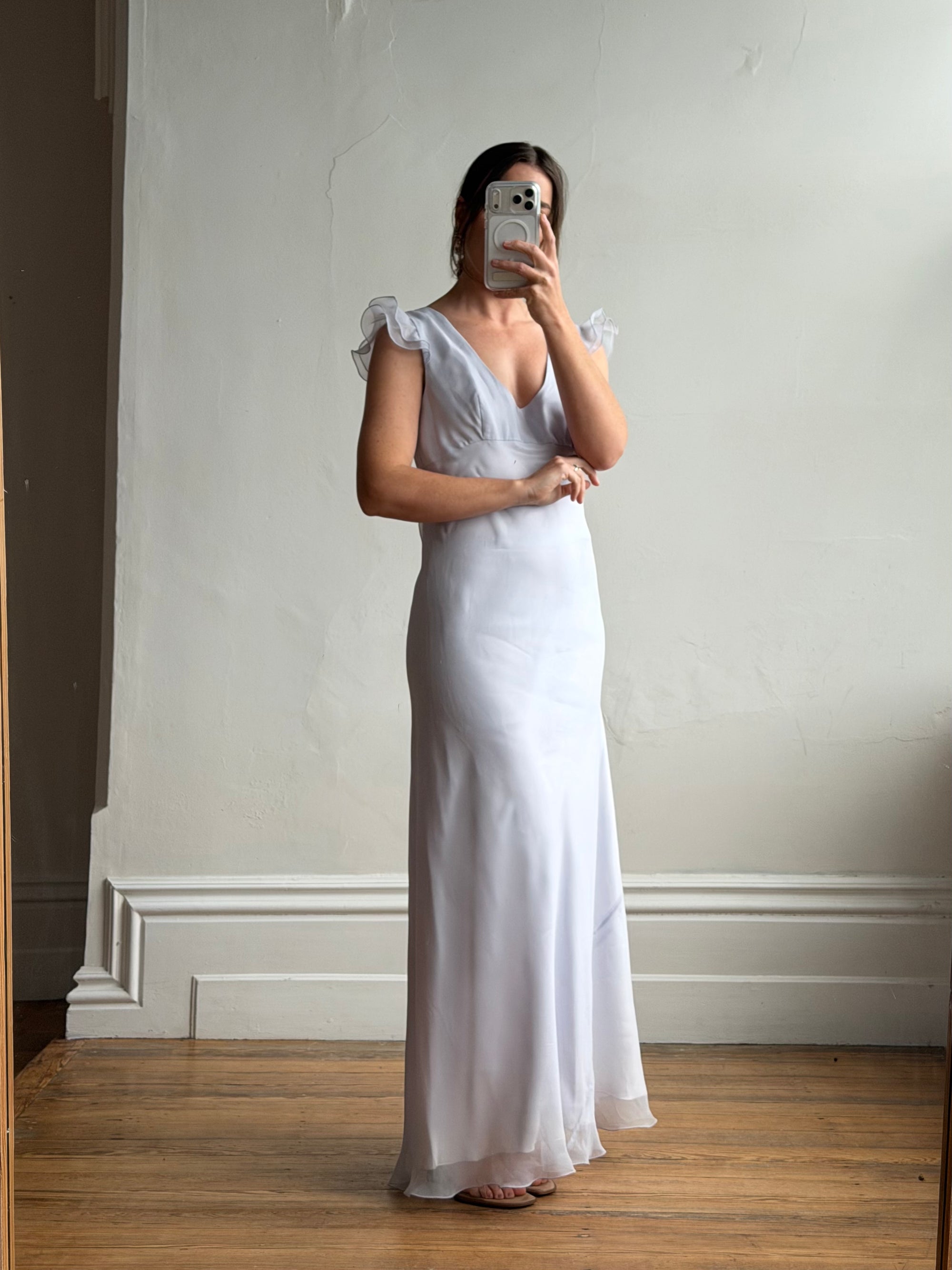 Vintage Y2K Lavender Bias Cut Dress