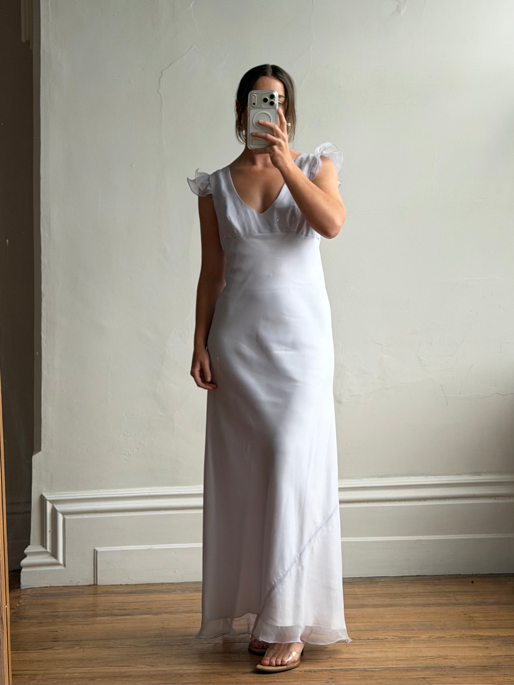 Vintage Y2K Lavender Bias Cut Dress