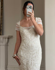 Vintage Y2K Crystal Cap Sleeve Bridal Slip