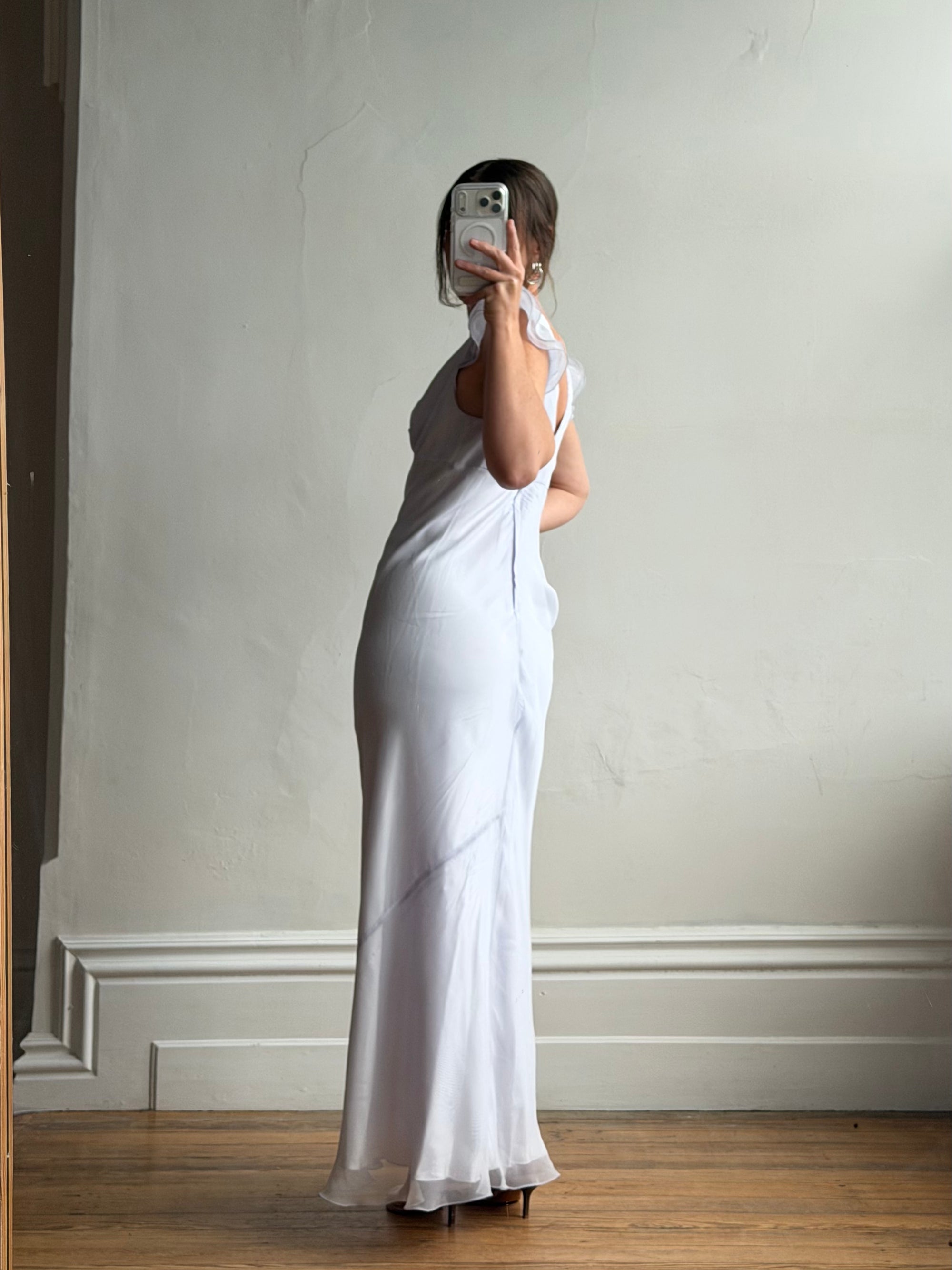Vintage Y2K Lavender Bias Cut Dress