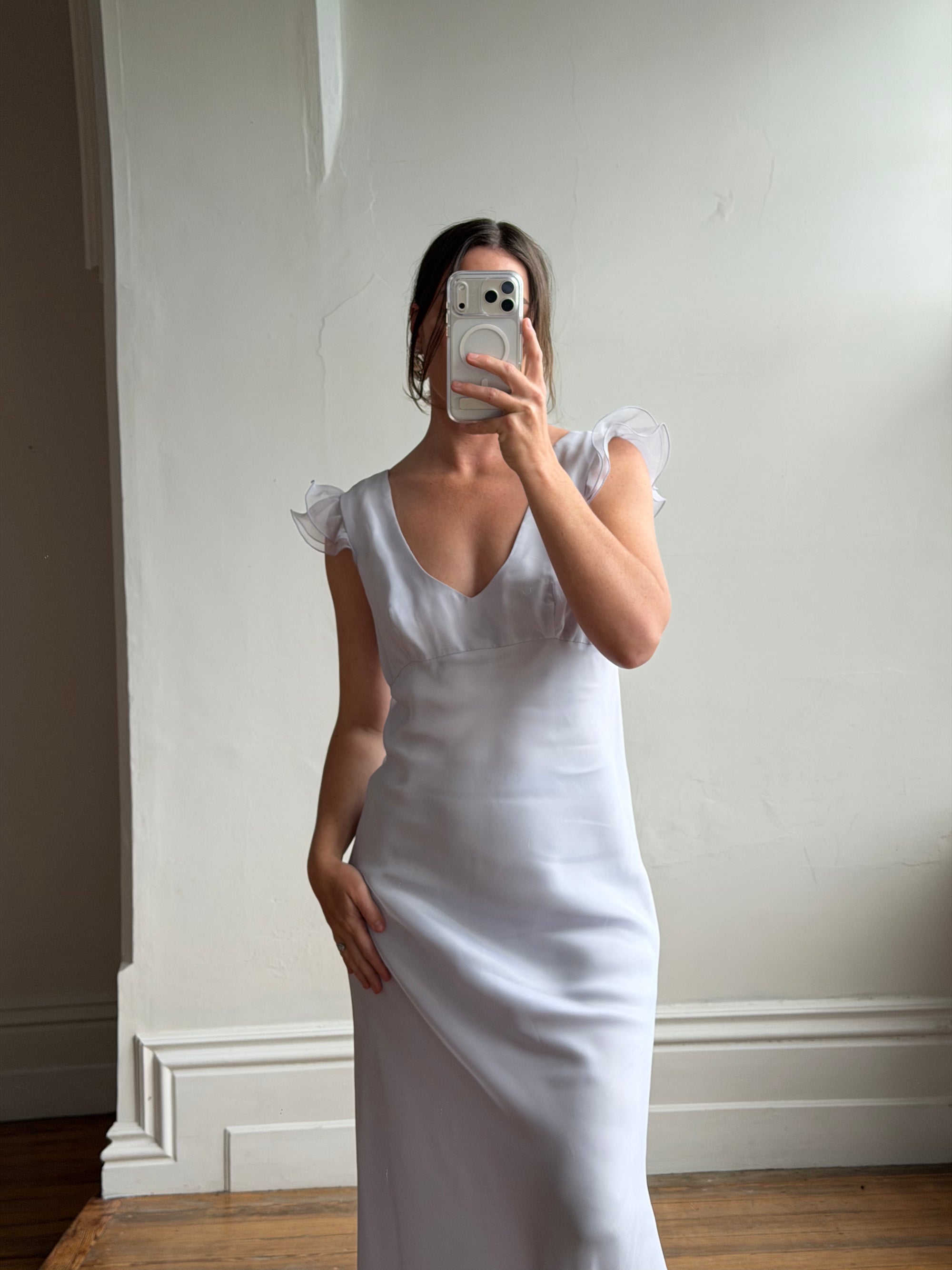 Vintage Y2K Lavender Bias Cut Dress