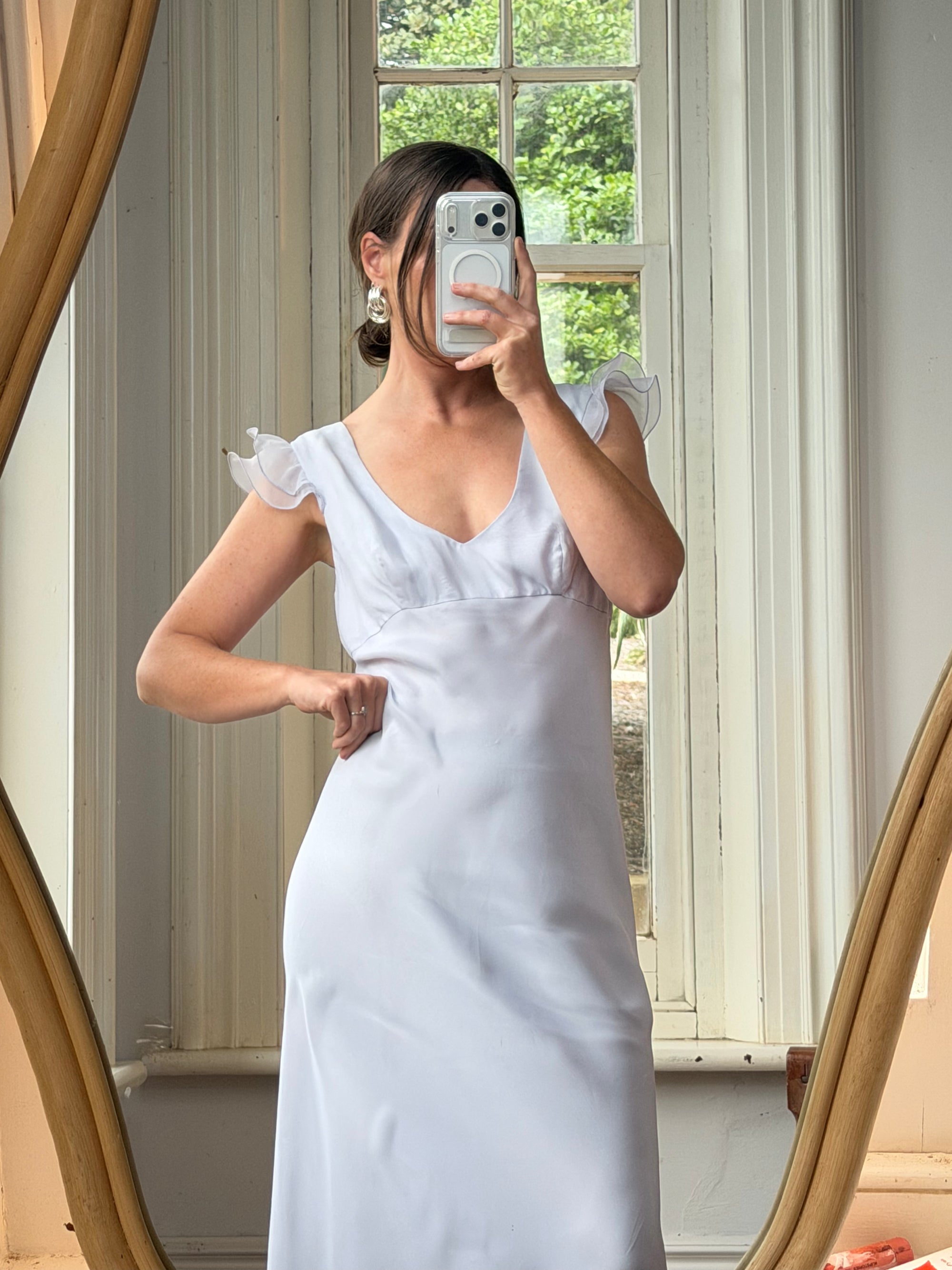 Vintage Y2K Lavender Bias Cut Dress
