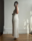 Vintage Y2K Crystal Cap Sleeve Bridal Slip