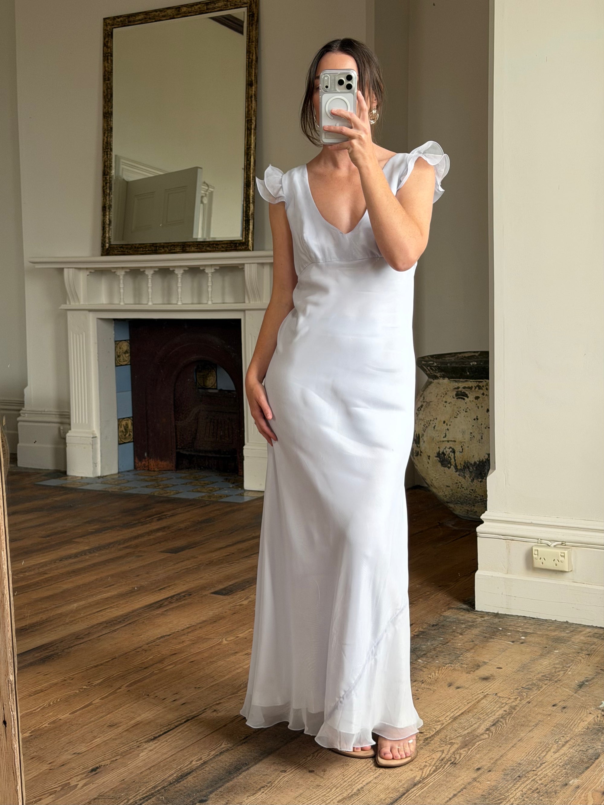 Vintage Y2K Lavender Bias Cut Dress