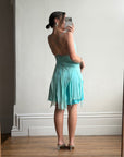 Vintage 90s Silk Chiffon Aqua Fairy Dress