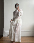 Antique Edwardian Pintuck Lace Cotton Crop and Skirt Set