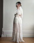 Antique Edwardian Pintuck Lace Cotton Crop and Skirt Set