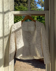 Vintage 90s Ivory Brocade Long Sleeved Bridal Bustier