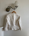 Vintage 90s Ivory Brocade Long Sleeved Bridal Bustier