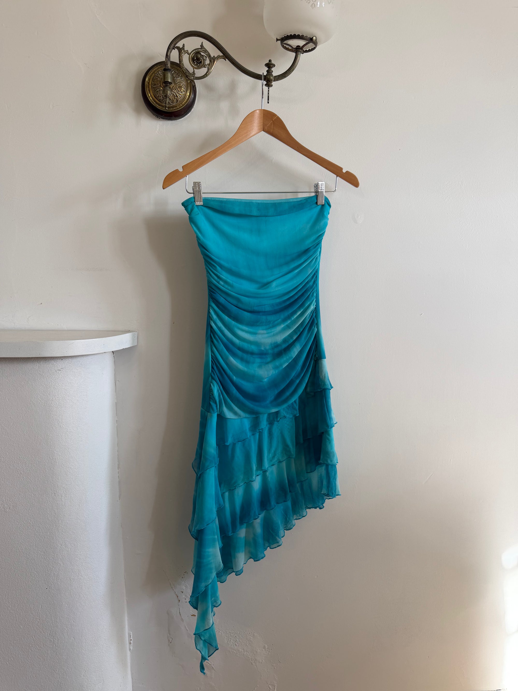 Vintage Y2K Holiday Fairy Dress Ocean